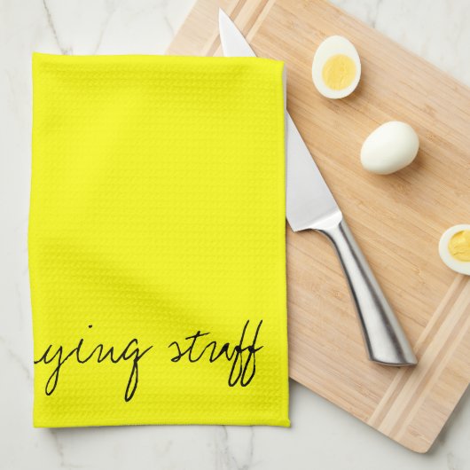 Personalisiertes Gelb Geschirrtuch (Viertel Falte)