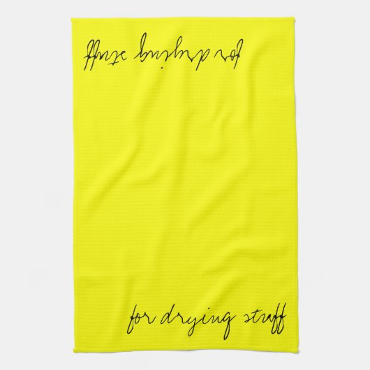 Personalisiertes Gelb Geschirrtuch (Vertikal)