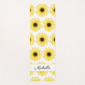 Personalisiertes Gelbblütenmuster Yogamatte (Vorderseite)