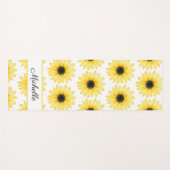 Personalisiertes Gelbblütenmuster Yogamatte (Vorderseite (Horizontal))