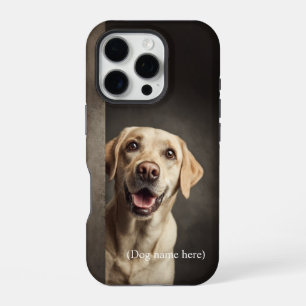 Personalisiertes Gelber Labradors-Porträt iPhone 16 Pro Hülle