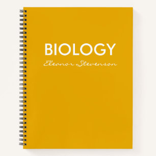 Personalisiertes gelbes Biologie-Wissenschafts-Kar Notizblock
