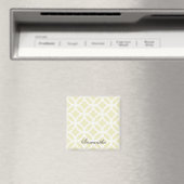 Personalisiertes, gelbes Diamantmuster Magnet (In Situ (Geschirrspüler))