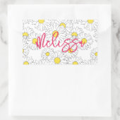 personalisiertes gelbes Farbmuster Rechteckiger Aufkleber (Tasche)