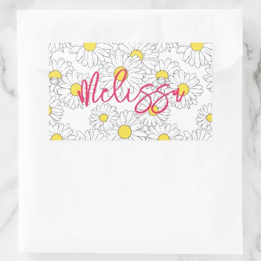 personalisiertes gelbes Farbmuster Rechteckiger Aufkleber (Tasche)