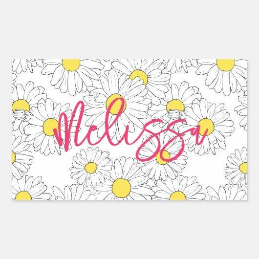 personalisiertes gelbes Farbmuster Rechteckiger Aufkleber (Vorderseite)