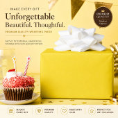 Personalisiertes gelbes Geschenkpapier