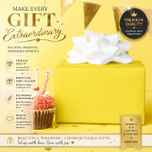 Personalisiertes gelbes Geschenkpapier