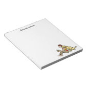 Personalisiertes Gelbes Labrador und Mama Lesen Notizblock (angewinkelt)