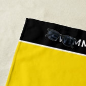 Personalisiertes Gelbes Schwimmteam Schwimmername Strandtuch (Beispiel)