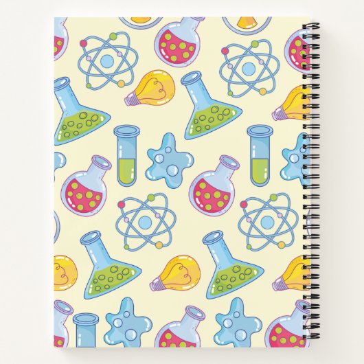 Personalisiertes, gelbes Science-Notebook Notizblock (Rückseite)