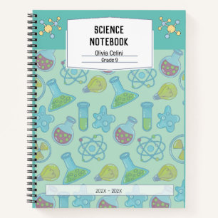 Personalisiertes, gelbes Science-Notebook Notizblock