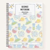 Personalisiertes, gelbes Science-Notebook Notizblock (Vorderseite)