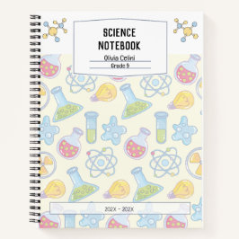 Personalisiertes, gelbes Science-Notebook Notizblock