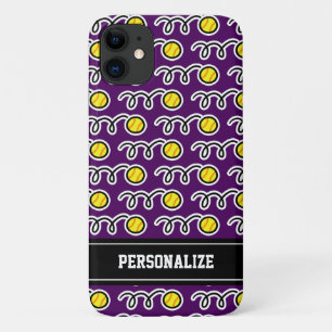 Personalisiertes gelbes Softball-Sportmuster für M Case-Mate iPhone Hülle