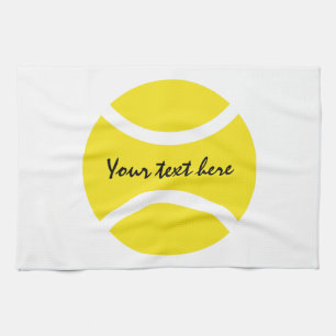 Personalisiertes gelbes Tennissball-Küchentuch Geschirrtuch