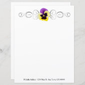 Personalisiertes, gelbes und Lila Blatt (Vorne/Hinten)