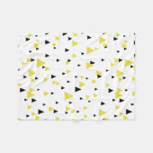 Personalisiertes gelbes und schwarzes geometrische fleecedecke (Vorderseite (Horizontal))