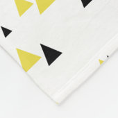 Personalisiertes gelbes und schwarzes geometrische fleecedecke (Ecke)