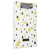 Personalisiertes gelbes und schwarzes geometrische klemmbrett (Rechts)