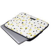 Personalisiertes gelbes und schwarzes geometrische laptopschutzhülle (Vorne Knopf)