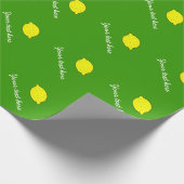 Personalisiertes gelbes Zitronenfruchtmuster Geschenkpapier (Ecke)