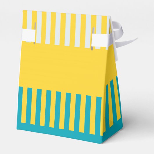 Personalisiertes, gelbgelbes, grau-schick-Muster Geschenkschachtel (Rückseite)