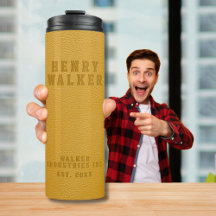 Personalisiertes Gelbgelbes Veganes Leder