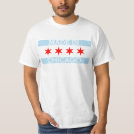 Personalisiertes gemacht in Chicago-Flagge T-Shirt