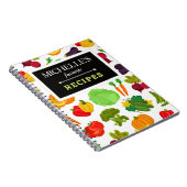 Personalisiertes Gemüse Nahtloses Veganes Muster Notizblock (Rechte Seite)