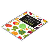 Personalisiertes Gemüse Nahtloses Veganes Muster Notizblock (Linke Seite)
