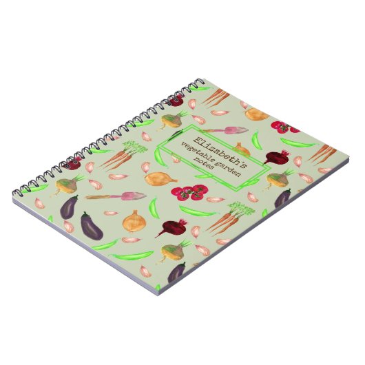 personalisiertes Gemüseanbau Notizblock (Linke Seite)