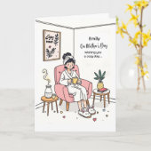 Personalisiertes gemütliches Muttergeschenk Süße e Karte (Gelbe Blume)