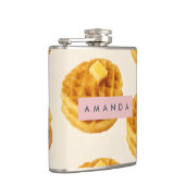 Personalisiertes, gemütliches Waffelfrühstück Flachmann (Rechts)