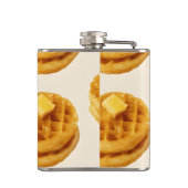 Personalisiertes, gemütliches Waffelfrühstück Flachmann (Rückseite)
