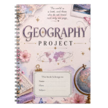 Personalisiertes Geographie-Projekt-Notizbuch | Vi