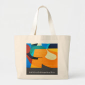 Personalisiertes geometrisches Abstraktes Muster Jumbo Stoffbeutel (Vorne)