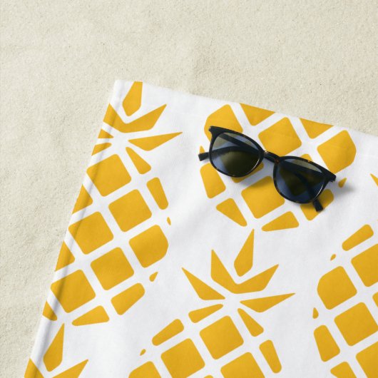 Personalisiertes geometrisches Ananas-Muster Strandtuch (Beispiel)