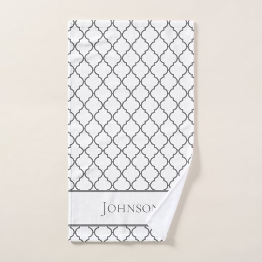 Personalisiertes geometrisches Badezimmer Handtuch Badhandtuch Set (Handtuch)