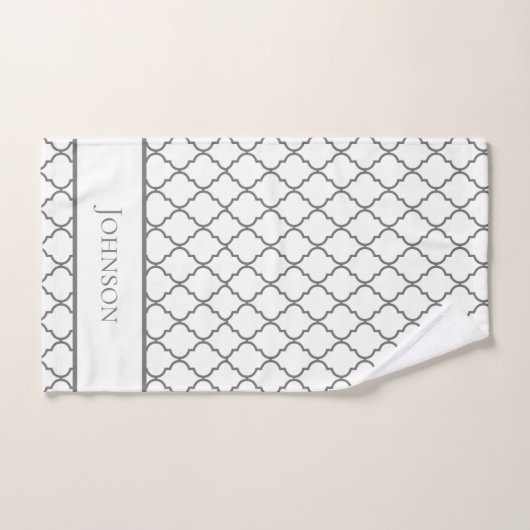 Personalisiertes geometrisches Badezimmer Handtuch Badhandtuch Set (Handtuch)