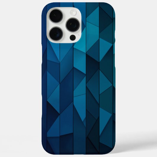 Personalisiertes geometrisches Blau und Aquamarine Case-Mate iPhone Hülle (Rückseite)