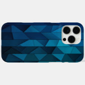 Personalisiertes geometrisches Blau und Aquamarine Case-Mate iPhone Hülle (Rückseite (Horizontal))