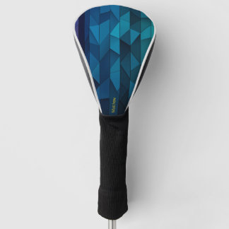 Personalisiertes geometrisches Blau und Aquamarine Golf Headcover