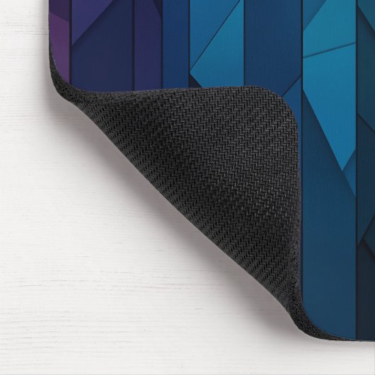 Personalisiertes geometrisches Blau und Aquamarine Mousepad (Ecke)