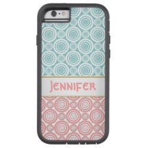 Personalisiertes geometrisches Design für Aqua und