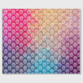 Personalisiertes geometrisches Geburtstagspapier Geschenkpapier (Flach)