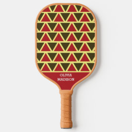 Personalisiertes geometrisches Muster des roten Dr Pickleball Schläger