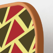 Personalisiertes geometrisches Muster des roten Dr Pickleball Schläger (Linke Seite)