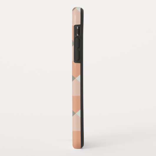 Personalisiertes geometrisches Muster Peach Taupe Case-Mate iPhone Hülle (Hinten/Links)
