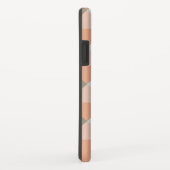 Personalisiertes geometrisches Muster Peach Taupe Case-Mate iPhone Hülle (Hinten/Rechts)